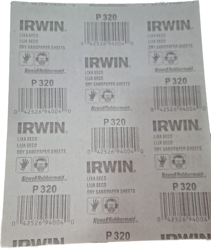 Imagem do produto Folha Lixa Seca Irwin P320 276x230mm