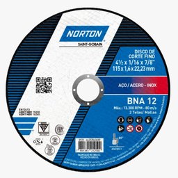 Imagem do produto Norton Disco Corte Bna12 115X1.6X22.23 Cx25
