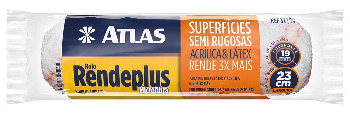 Imagem do produto Atlas Rolo de Pintura de Micro Fibra Rendeplus Médio 19mm 23cm
