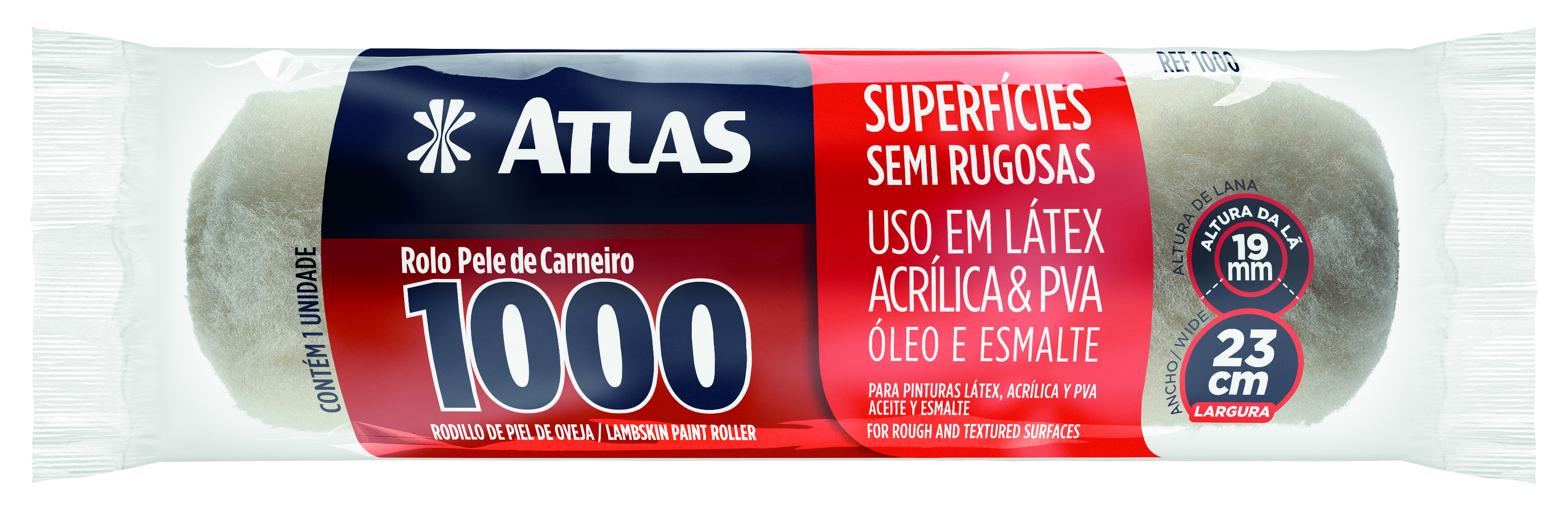 Imagem do produto Atlas Rolo de Pintura de Pele de Carneiro 1000 19mm 23cm
