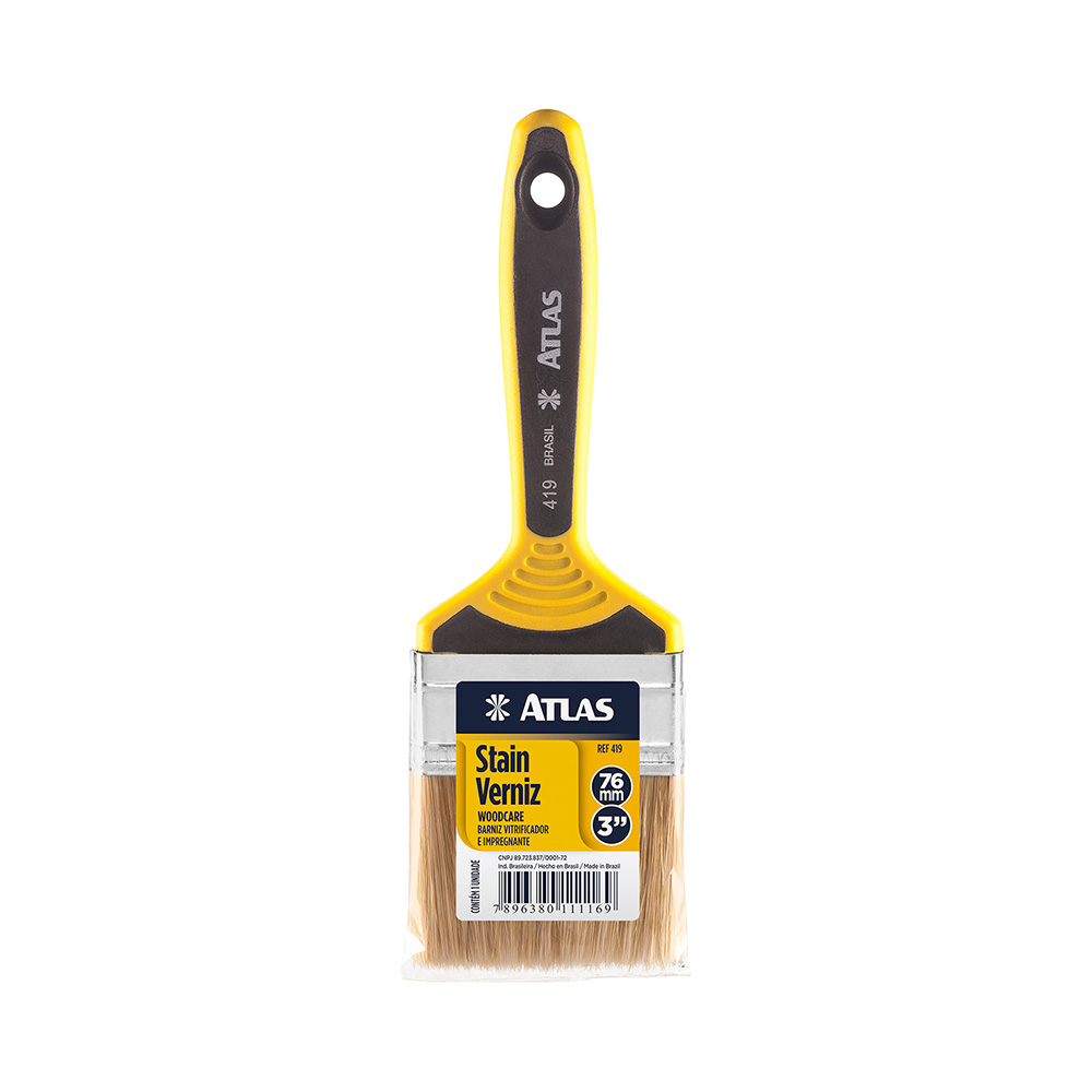 Imagem do produto Atlas Trincha com Cabo Amarelo para Pinturas Stain e Verniz 3"