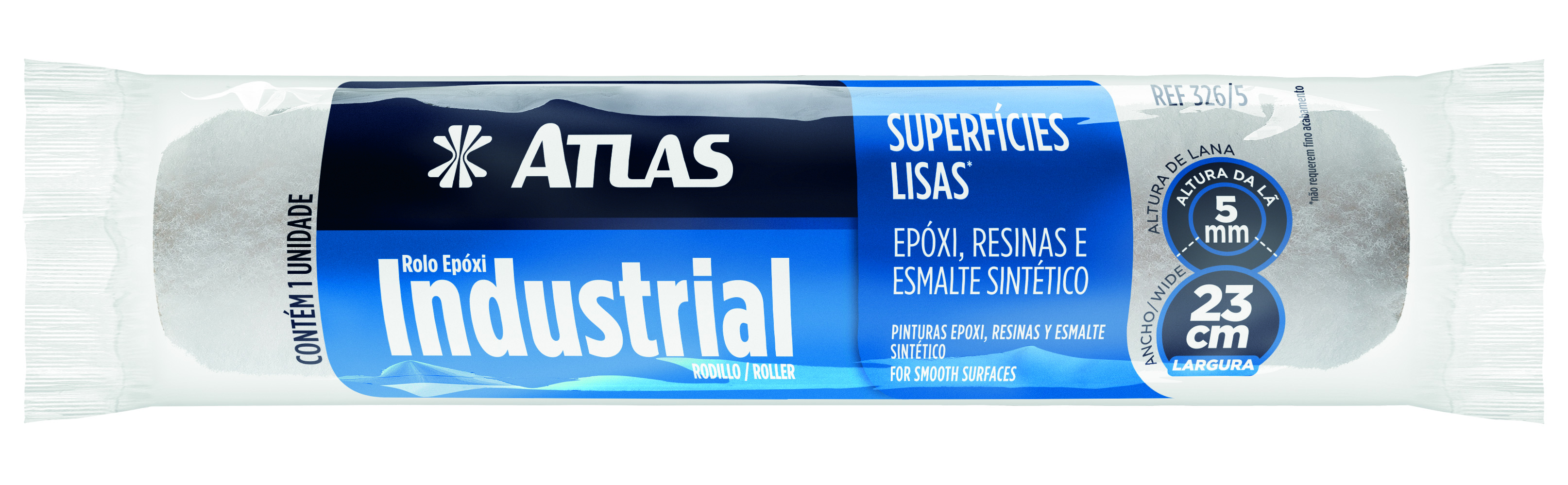 Imagem do produto Atlas Rolo de Pintura Industrial Epóxi Lã Sintética 23cm