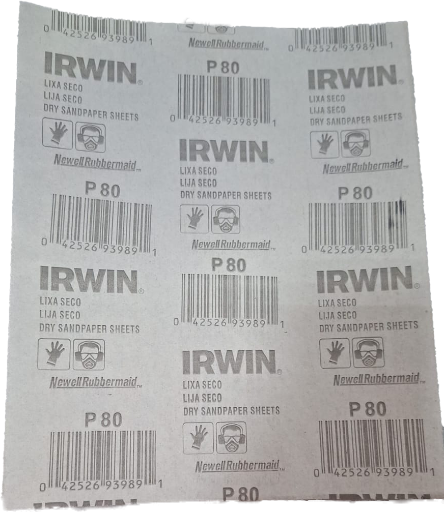 Imagem do produto Folha Lixa Seca Irwin P80 276x230mm