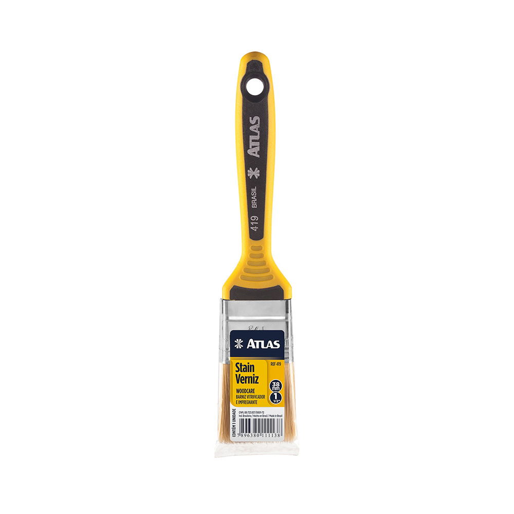 Imagem do produto Atlas Trincha com Cabo Amarelo para Pinturas Stain e Verniz 1.1/2"