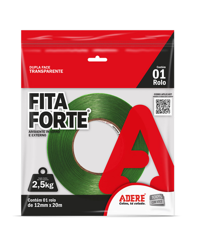 Imagem do produto Adere Fita Dupla Face Massa Acrilica Transp. Adere Xt100 12Mmx20M