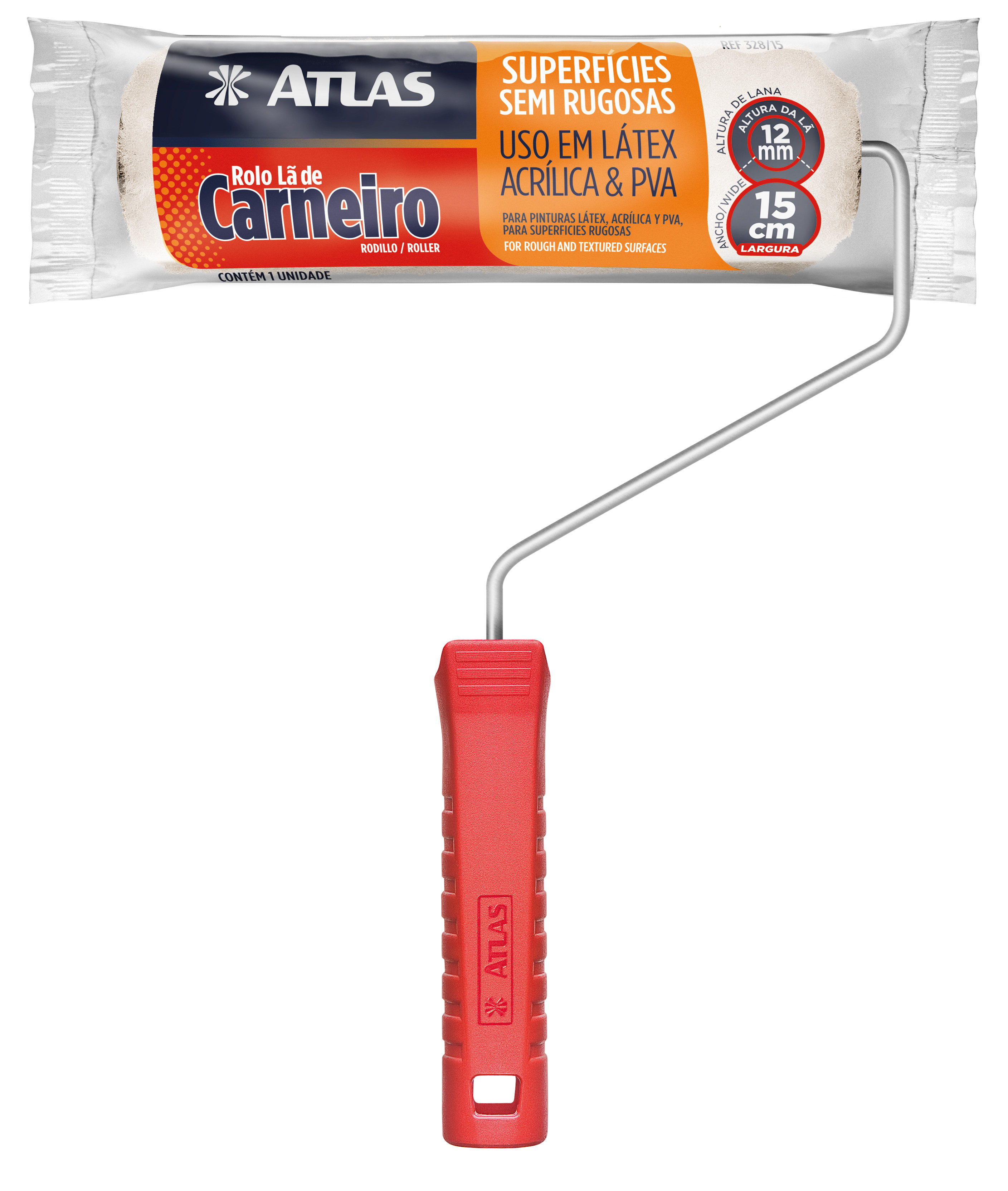 Imagem do produto Atlas Rolo La Natural 15Cm Alto - Parede Rugosa