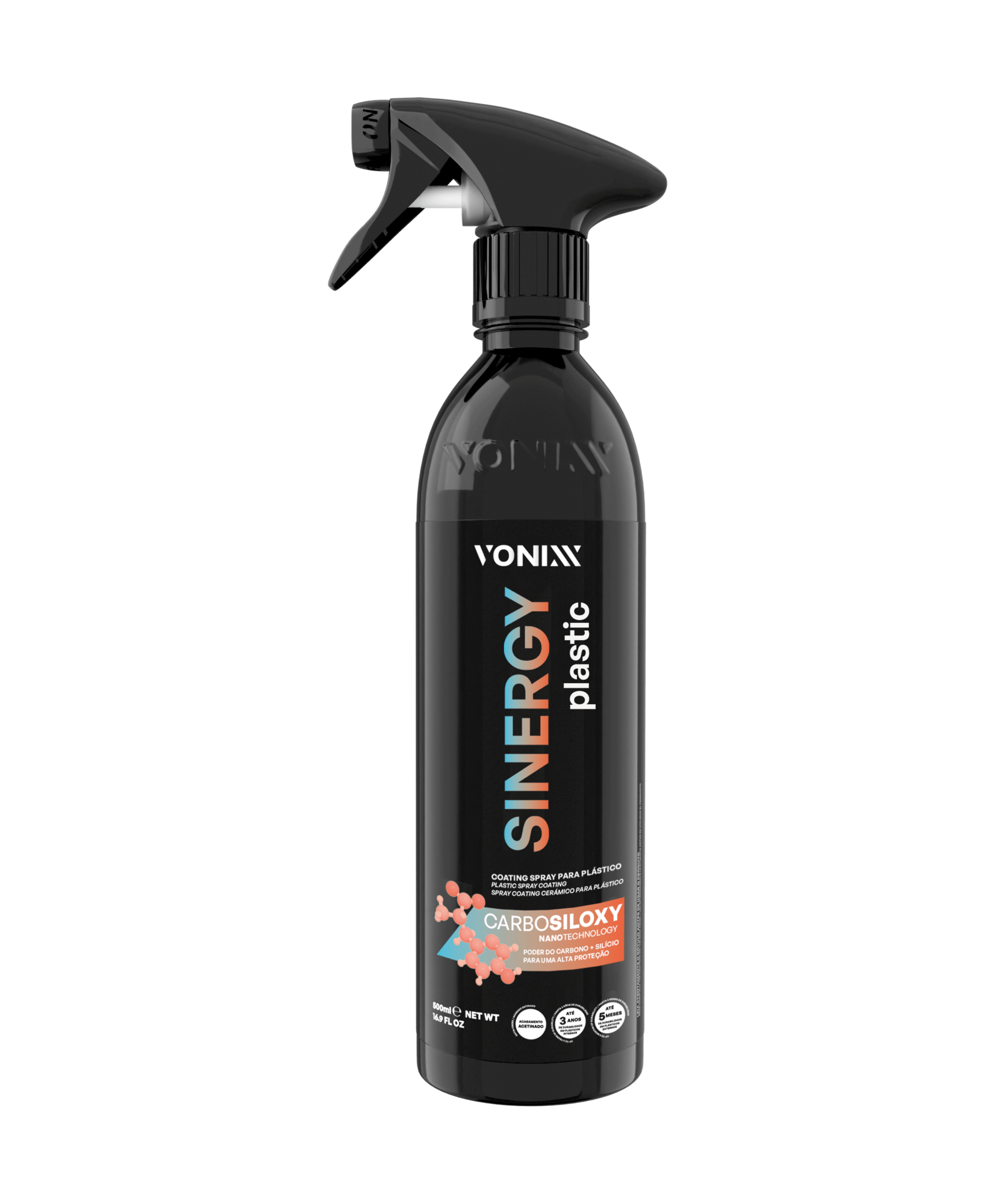Imagem do produto Vitrificador Coating em Spray Vonixx Sinergy Plastic 500ml
