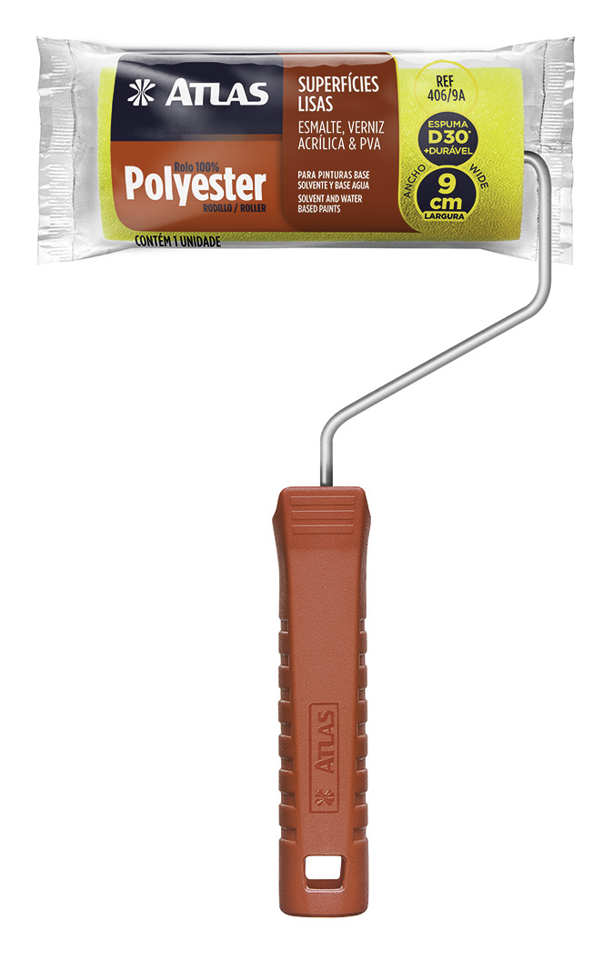 Imagem do produto Atlas Rolo Espuma 406 Amarelo 9cm